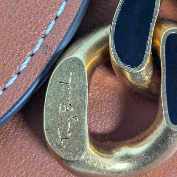 Tory burch Jessie Chain-Embellished Leather Satchel Rare!! - Picture 8 of 12